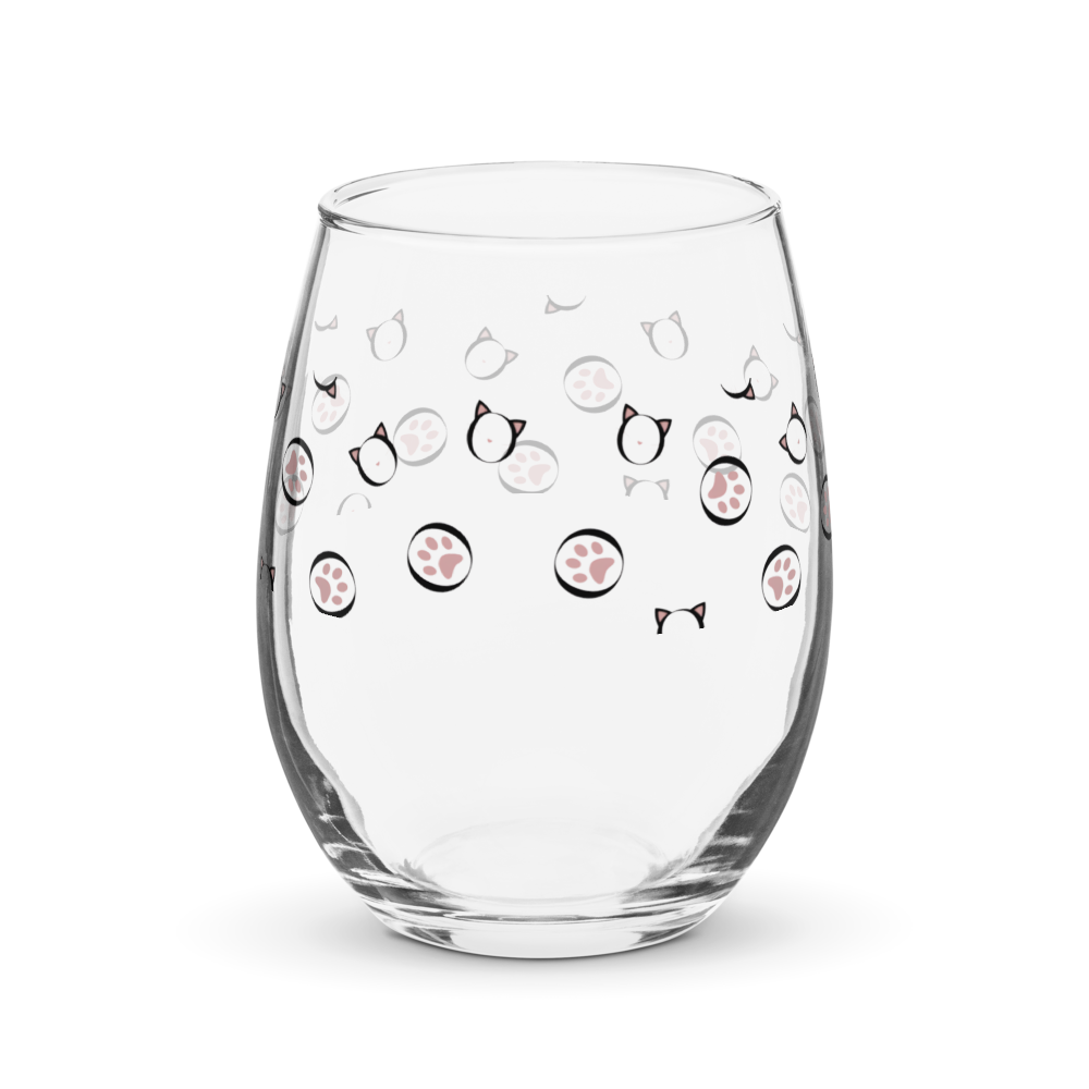 Catology Paw & Pour Collection — Stemless Wine Glass