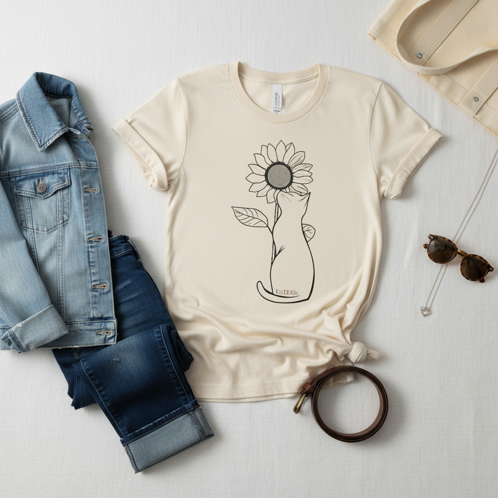 Women's Sunflower Cat T-shirt