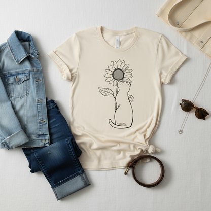 Women's Sunflower Cat T-shirt