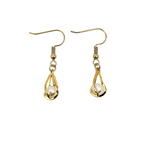 18K Gold-Plated Pearl Cage Earrings — Delicate Teardrop Glow