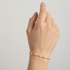 Rosy Glow Freshwater Pearl Bracelet — Gold-Plated Components