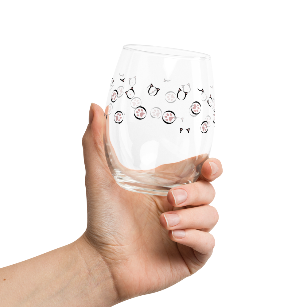 Catology Paw & Pour Collection — Stemless Wine Glass